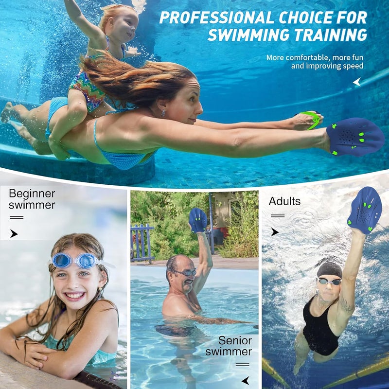 Grstltd Swimming Paddles for Hands, Swimming Training Hand Paddles with Adjustable Straps, Swim Paddles for Adult Children Unisex Professional Swimming Accessories - 1 Pair - Image 5